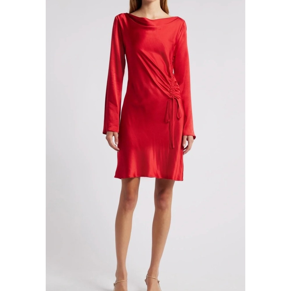 Rails Alessandra Red Satin Mini Dress